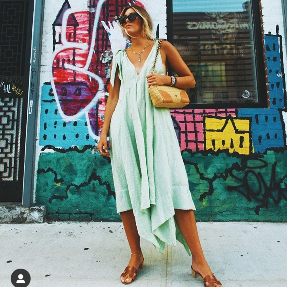 NEW Free People Celine Dress S Small Honeydew